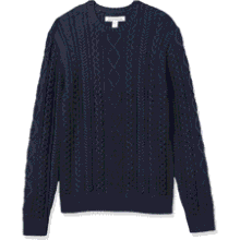 Mens Cable Crewneck Sweater