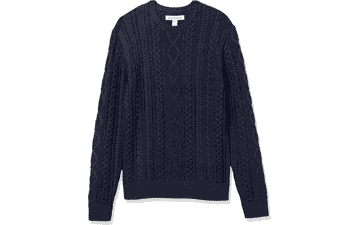 Mens Cable Crewneck Sweater