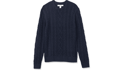 Mens Cable Crewneck Sweater