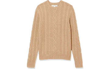 Mens Cable Crewneck Sweater
