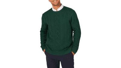 Mens Cable Crewneck Sweater