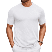 Men's Knit Crewneck Tee - COOFANDY Summer Top