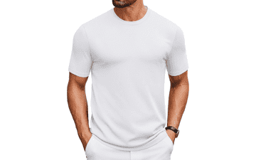 Men's Knit Crewneck Tee - COOFANDY Summer Top