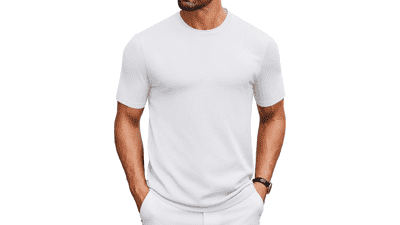 Men's Knit Crewneck Tee - COOFANDY Summer Top