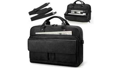 Mens Leather Laptop Messenger Bag