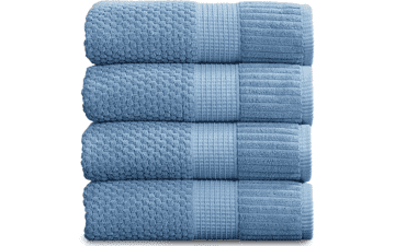 NY Loft Blue Shadow Bath Towels - 4 Pack