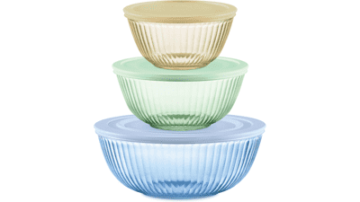 Pyrex Tinted Glass Mixing Bowls
