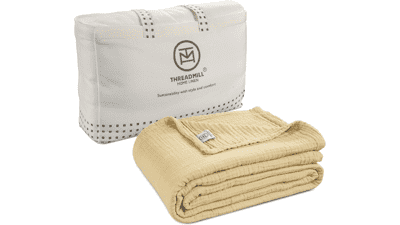 Queen Muslin Blanket: Soft Cotton Gauze - All Season Comfort