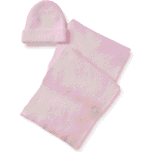 Unisex Faux Mohair Scarf Hat Set
