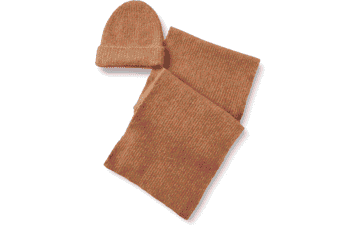 Unisex Faux Mohair Scarf & Hat Set