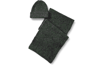 Unisex Faux Mohair Scarf Hat Set