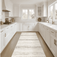 Washable Kitchen Runner Rug - 2x6 Boho Farmhouse Style