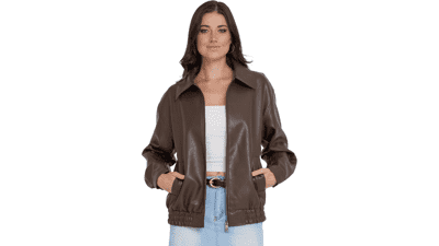 Women's Faux Leather Jacket