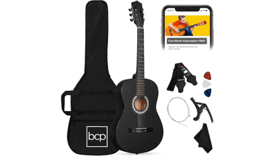 38in Acoustic Guitar Starter Kit