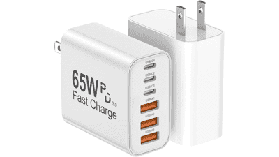 65W 6-Port USB C Charger