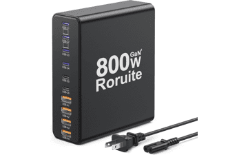 800W 10-Port USB C Charging Station