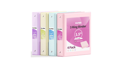 SUNEE 1.5 Inch Binders