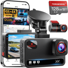 TERUNSOU Dual 4K Dash Cam