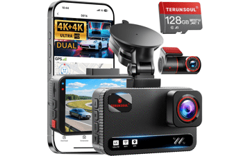TERUNSOU Dual 4K Dash Cam