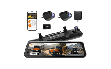 WOLFBOX 4K Mirror Dash Cam