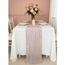 Dusty Pink Cheesecloth Table Runner