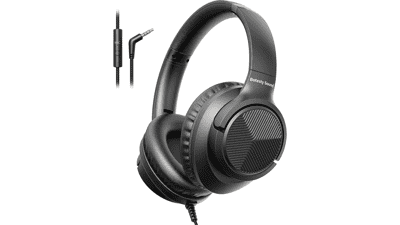 Foldable Over Ear Headphones with Mic