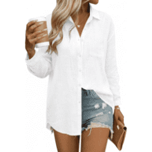 HOTOUCH Linen Cotton Blouses
