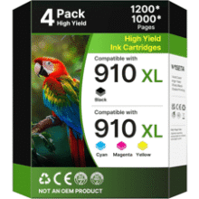 HP 910XL Ink Cartridges 4-Pack