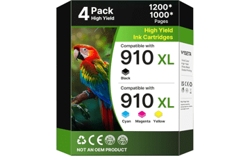 HP 910XL Ink Cartridges 4-Pack