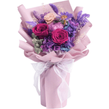 Long Lasting Purple Rose Bouquet