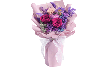 Long Lasting Purple Rose Bouquet