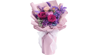 Long Lasting Purple Rose Bouquet
