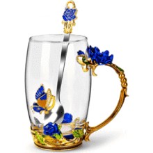 OEAGO Butterfly Rose Mug Gift Set