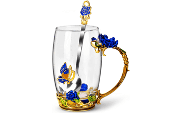 OEAGO Butterfly Rose Mug Gift Set