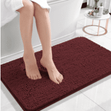 OLANLY Soft Chenille Bath Rugs