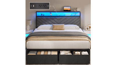 Queen Bed Frame with Storage