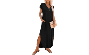 RUMIA Women's Maxi Sundress with Pockets