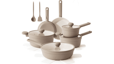 SENSARTE 17pc Ceramic Cookware Set