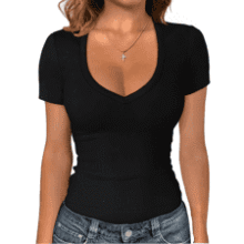 Sampeel V Neck Summer Tshirts