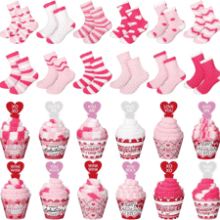 Valentine's Day Cupcake Socks