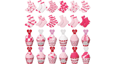 Valentine's Day Cupcake Socks