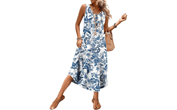WIHOLL Summer Midi Dress for Women