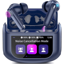 Wireless Earbuds with ANC & Touch Screen