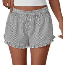 Womens Ruffle Pajama Shorts