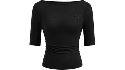 Womens Summer Short Sleeve Tops