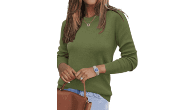 Women's Wool Blend Crew Neck Sweater