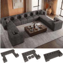 12 Seat Modular Sectional Sofa
