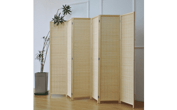 6 Panel Bamboo Room Divider
