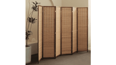 6 Panel Bamboo Room Divider