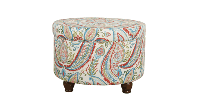 Homepop Upholstered Storage Ottoman